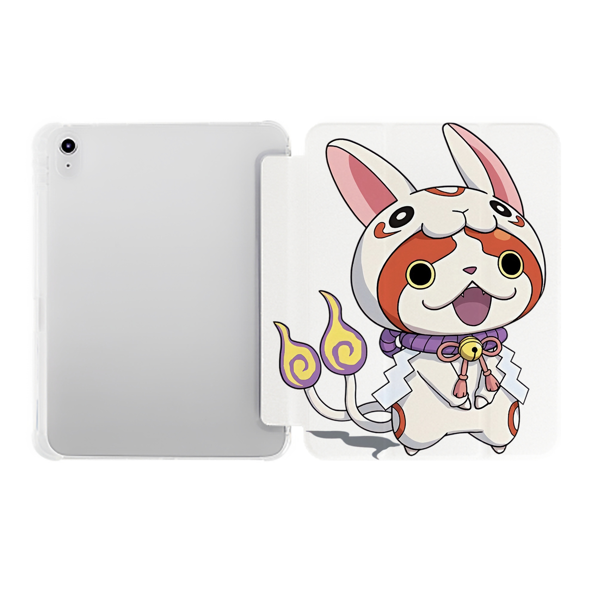 （画像用） 妖怪ウォッチ Yo-kai Watch IPad ケース ペン収納付き 三つ折りスタンド PUレザー×シリコン 対応機種9.5/10.5/10.9インチ
